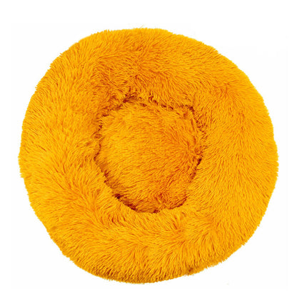Runder Luxus "Kuschelnest" - kuscheliges Körbchen im Donut-Design